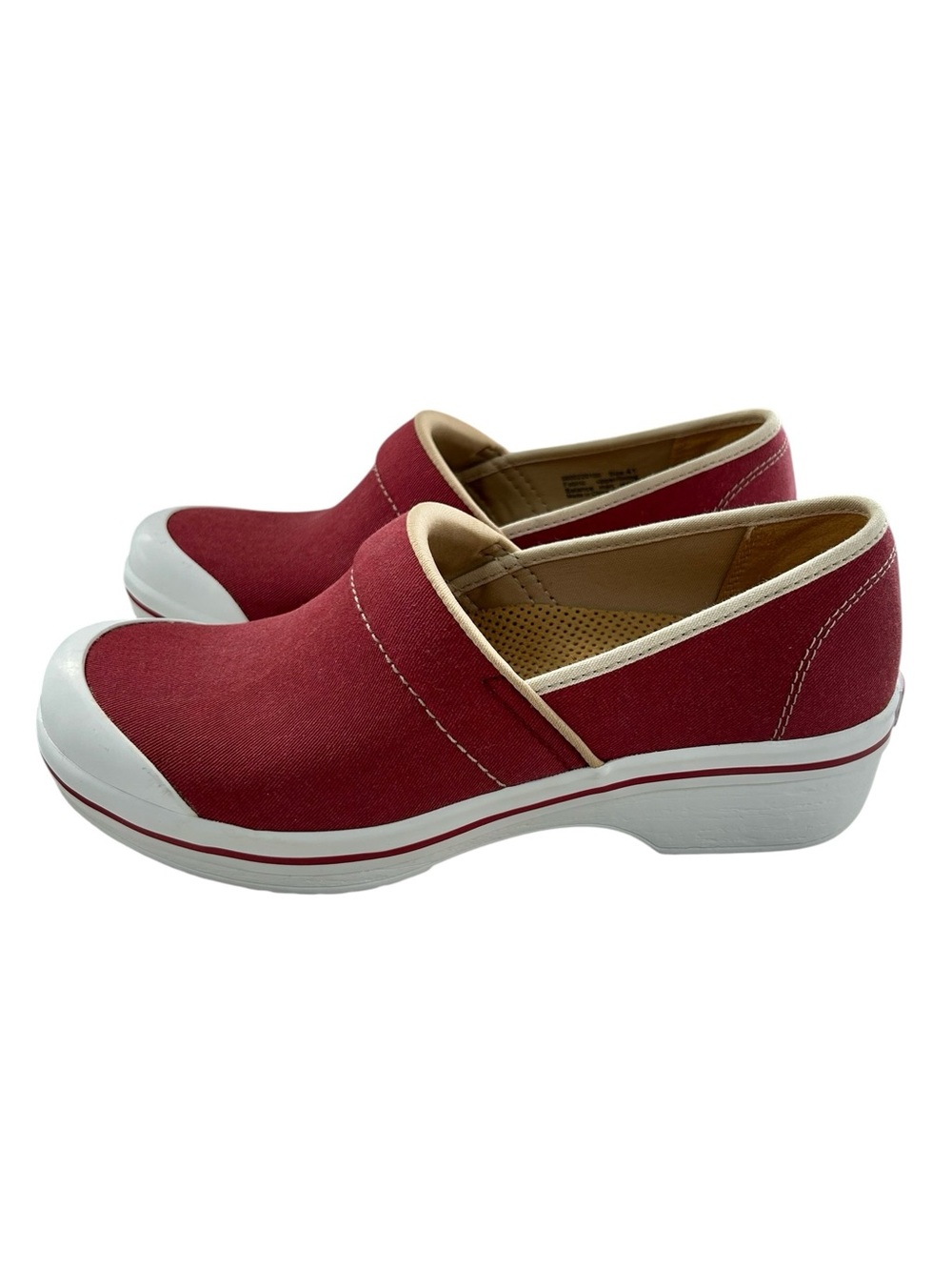 DANSKO Vegan Volley Red Canvas Slip On Clogs 41